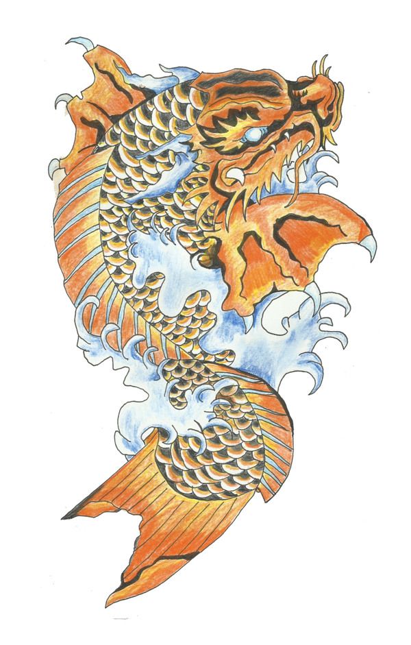 Koi Fish Dragon Tattoo Design Koi Dragon Tattoo Dragon Head Tattoo