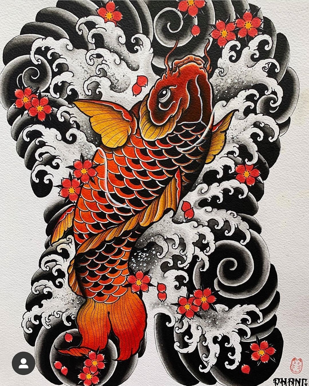 Koi Tattoo Flash Japanese Koi Fish Tattoo Koi Tattoo Koi Tattoo Design