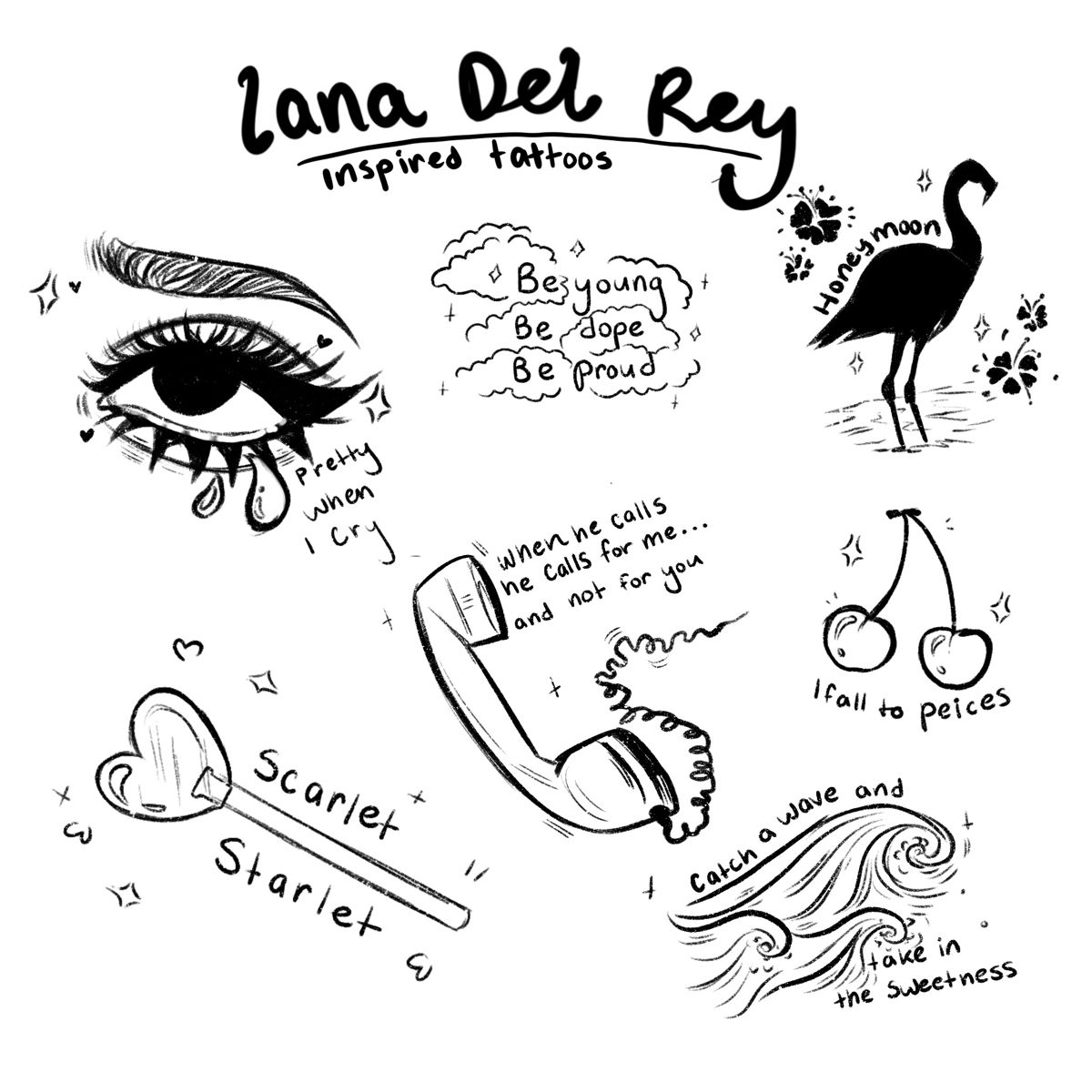 Lana Del Rey Inspired Tattoos Thecheapestangrybirdslevel6