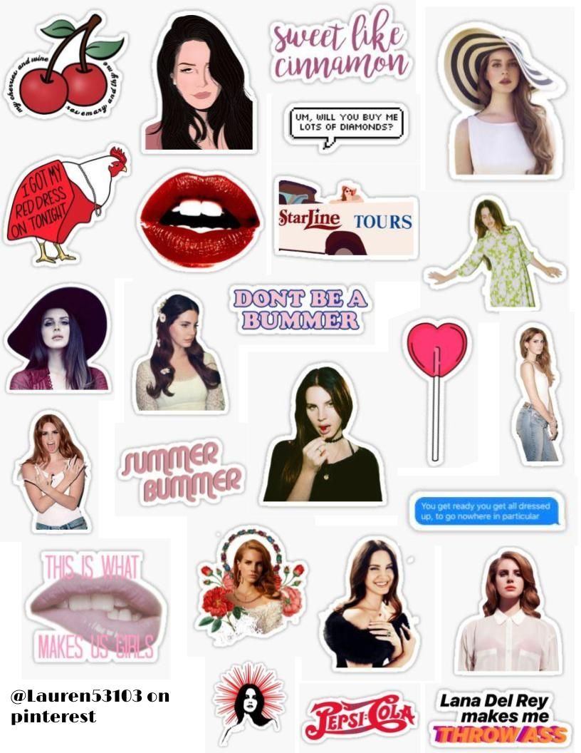 Lana Del Rey Sticker Pack For Fans Lana Del Rey Gifts For Friends