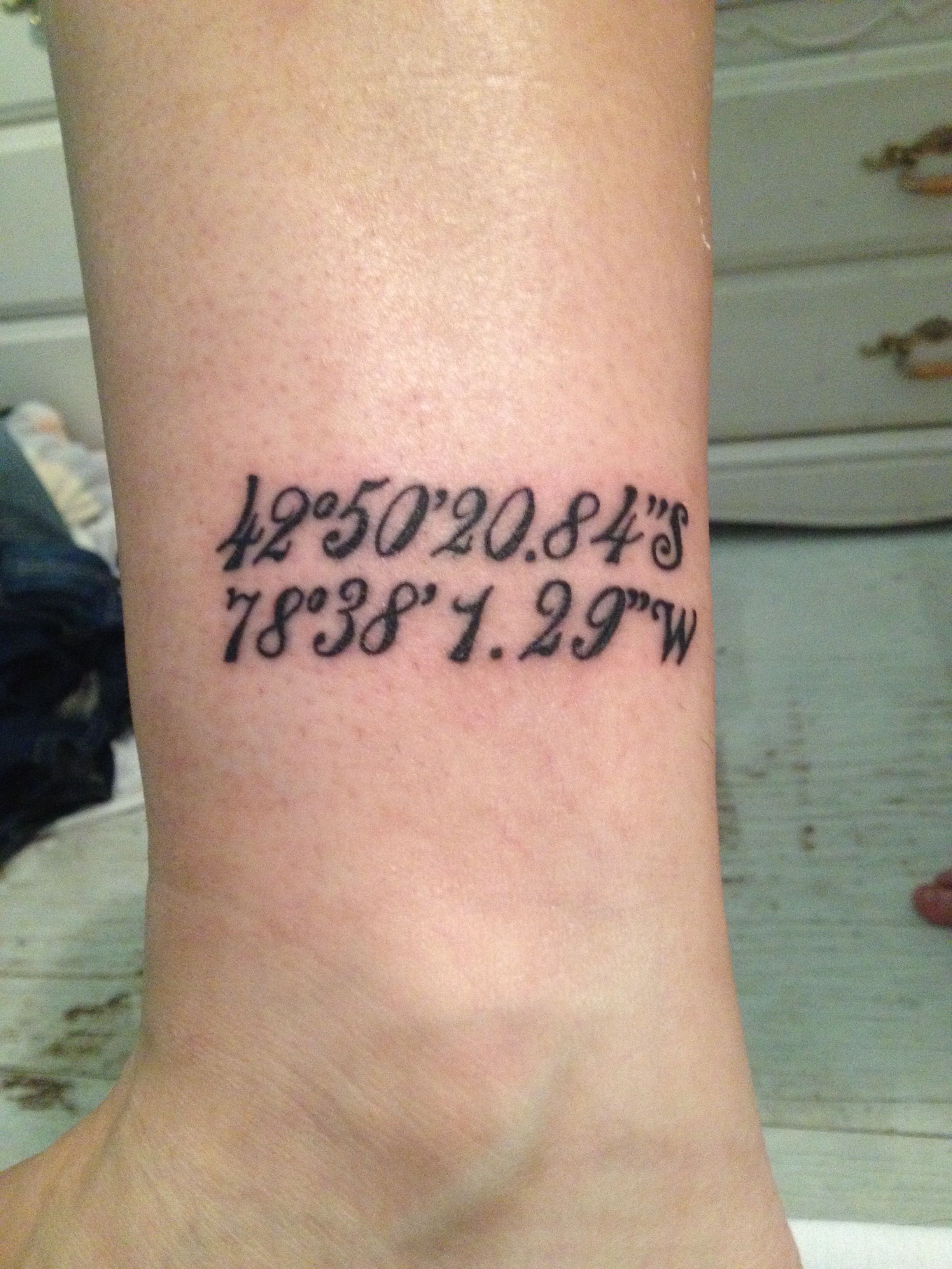 Latitude And Longitude Tattoo Ideas