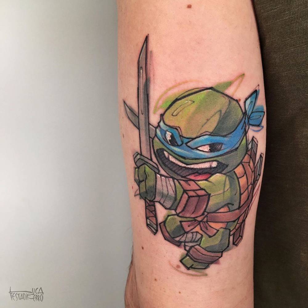 Leonardo Ninja Turtles Tattoo Inkstylemag Ninja Turtle Tattoos