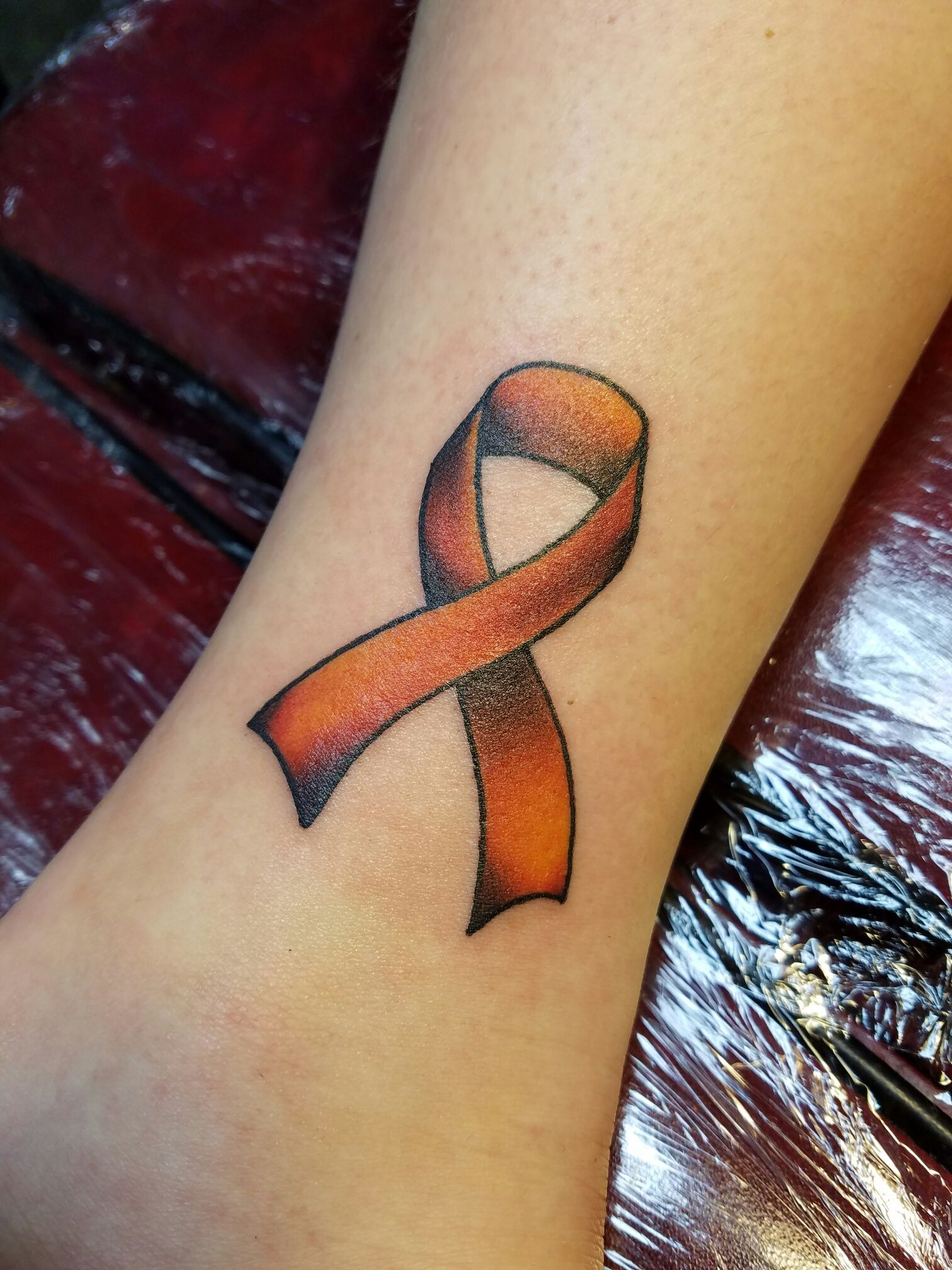 Leukemia Orange Ribbon Temporary Tattoos Zazzle Orange Ribbon