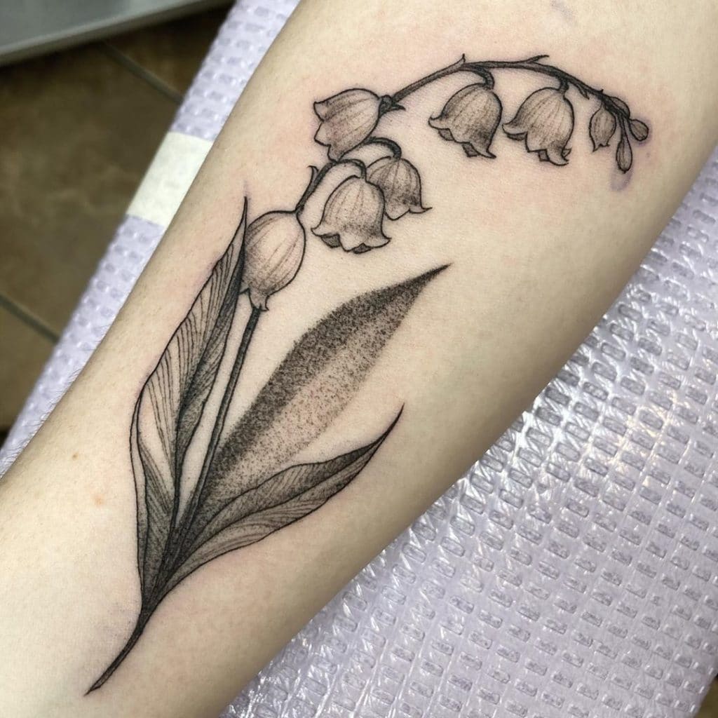 Lilly Of The Valley Tattoos Palm Size Tattoos Flower Tattoos