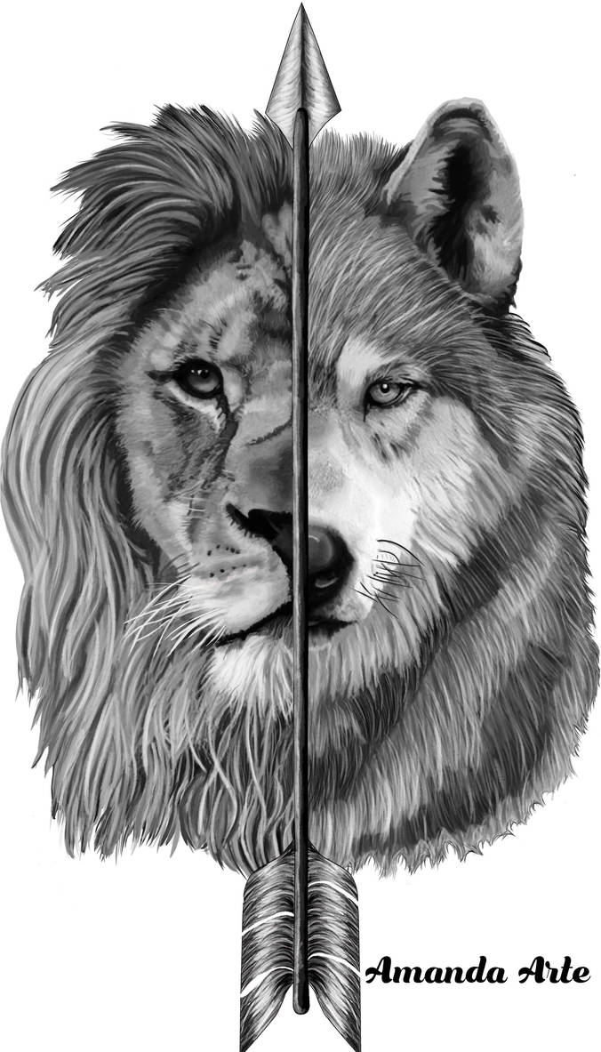 Lion And Wolf Tattoo Tato Castro Tatotattoos Fotos Y V Deos De