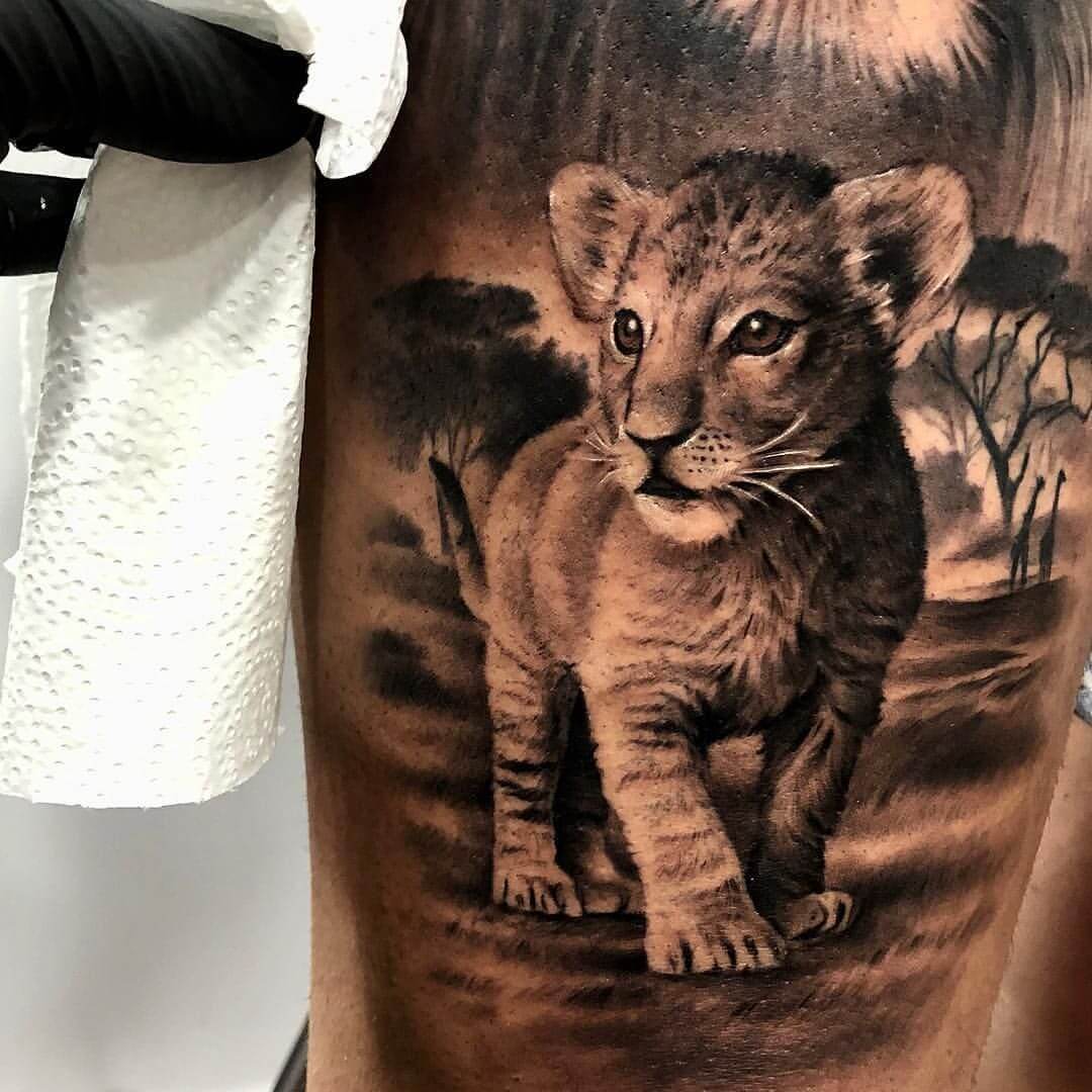 Lion Cub Tattoo Images