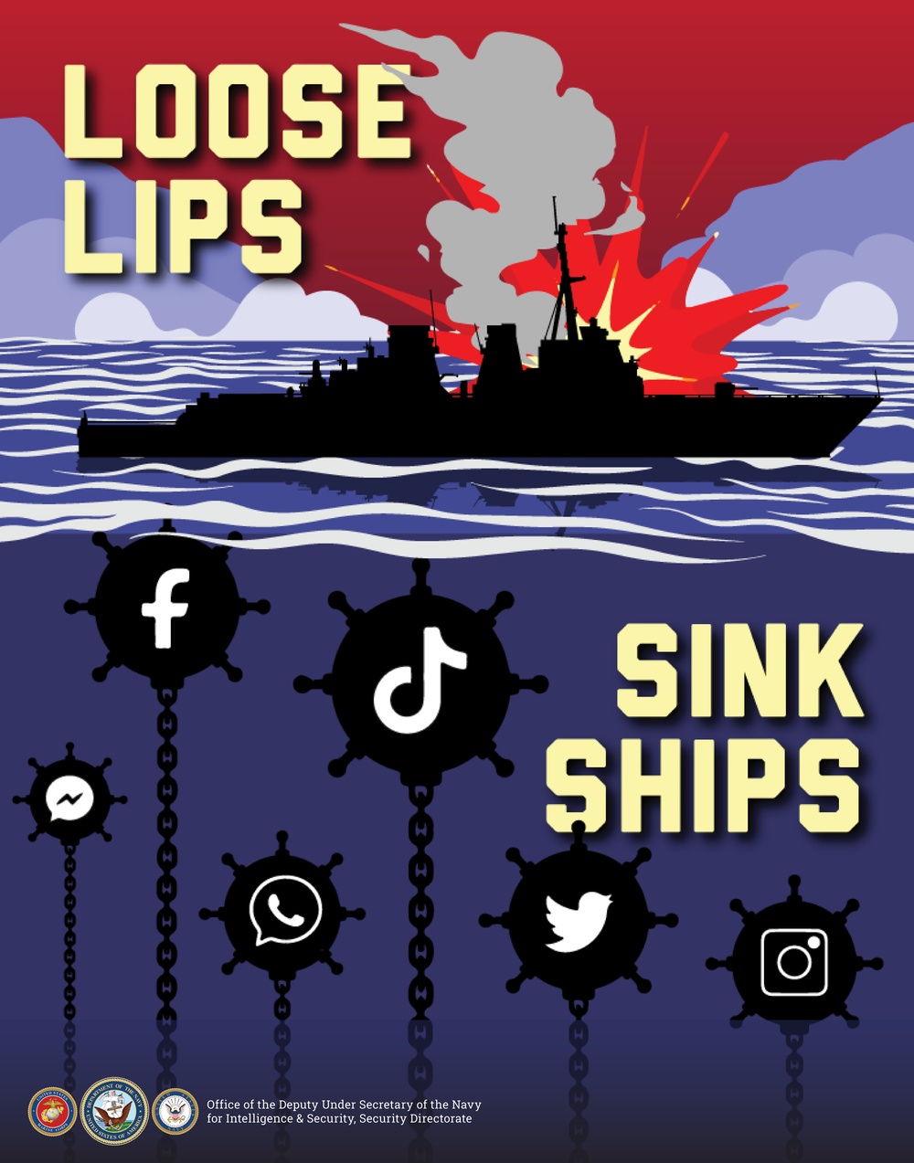 Loose Lips Sink Ships Narwhal Black White Etsy Old School Rose