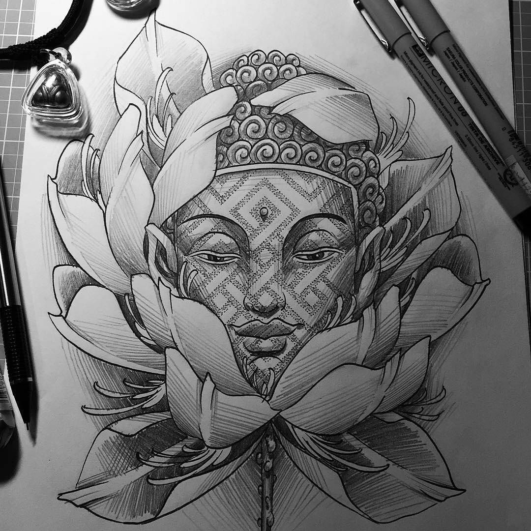 Lotus Buddha Tattoo Drawing Ideas for Spiritual Seekers