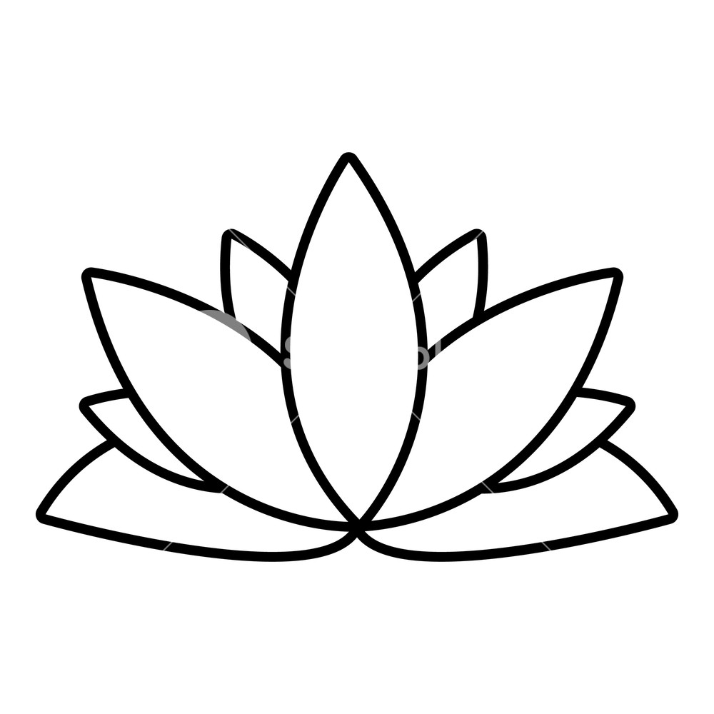 Easy Lotus Flower Outline Drawing Guide for Beginners