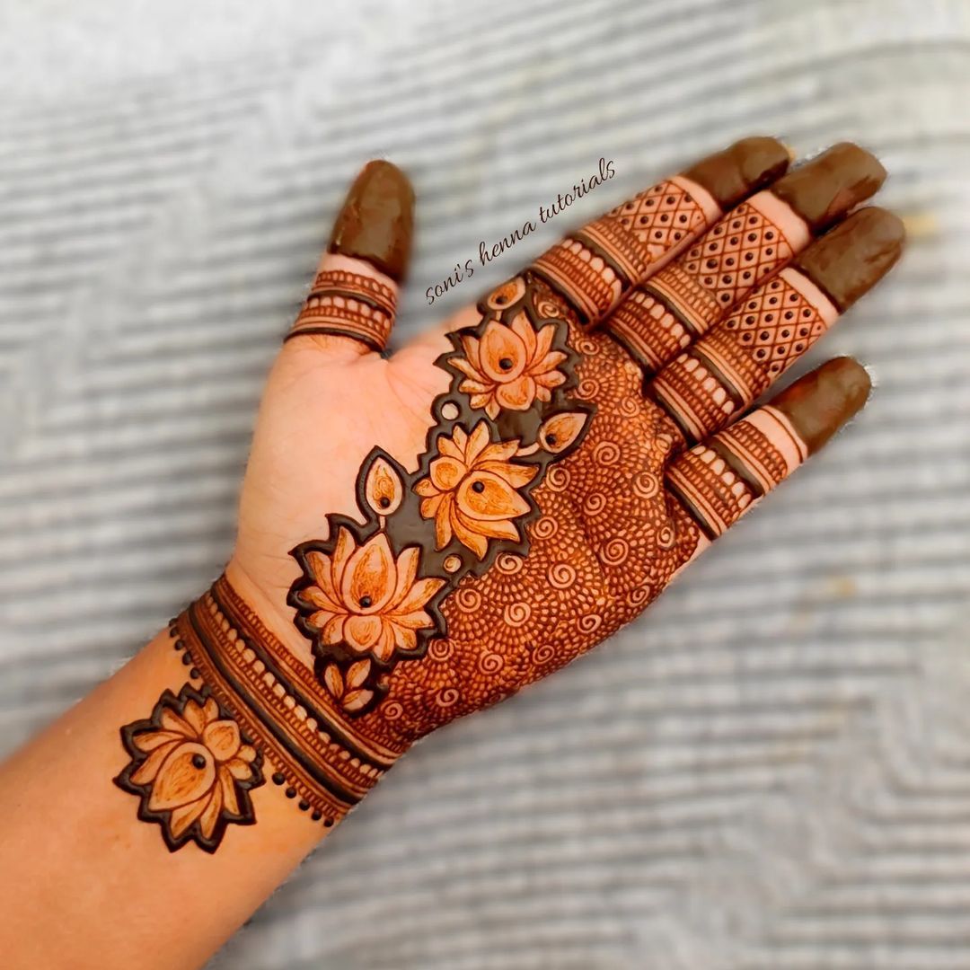 Lotus Mehndi Design 2022 Designs Mehndi Henna Instagram Finger Fingers