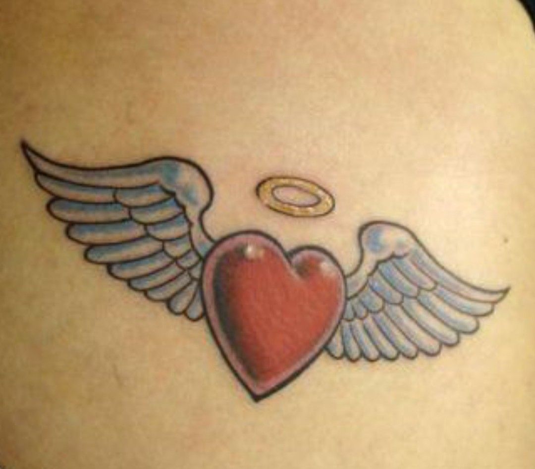 Love Heart Tattoo Heart With Wings Tattoo Small Heart Tattoos Angel