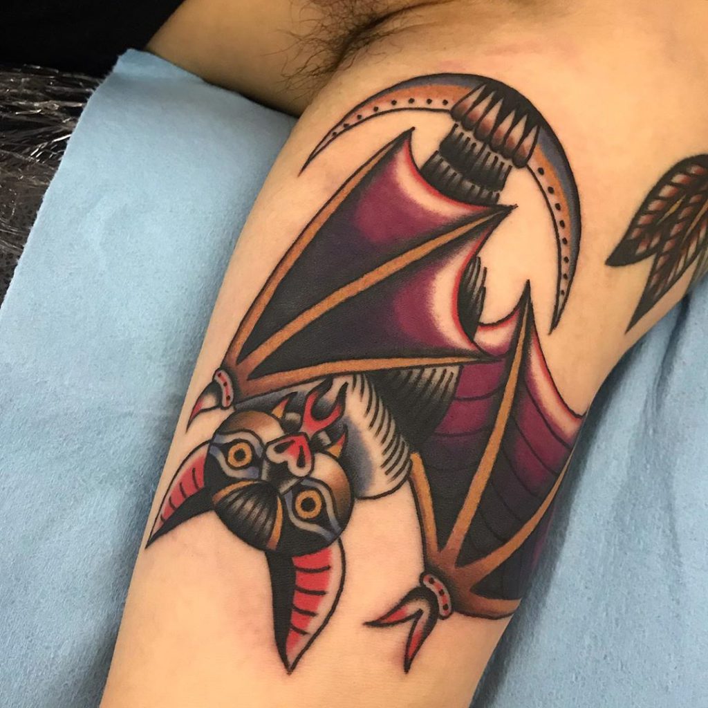 Lovely Bat Tattoo