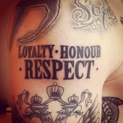 Loyalty Honour Respect Respect Tattoo Forearm Tattoo Men Tattoos