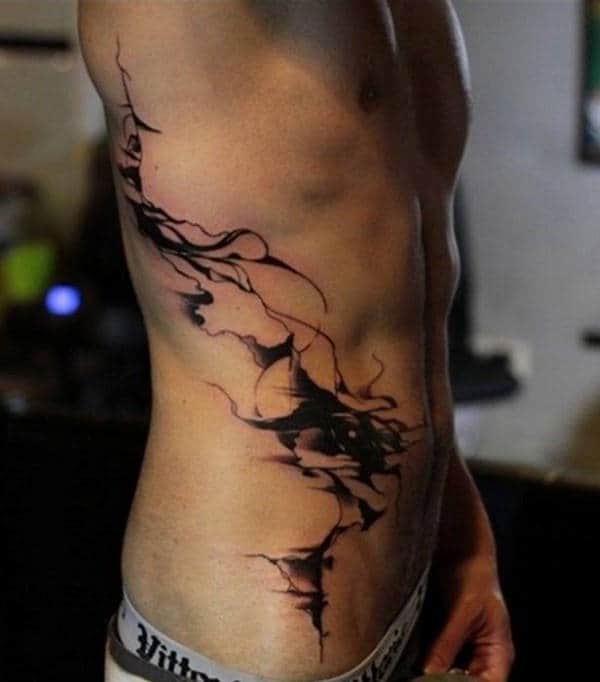 Male Rib Cage Tattoo Designs