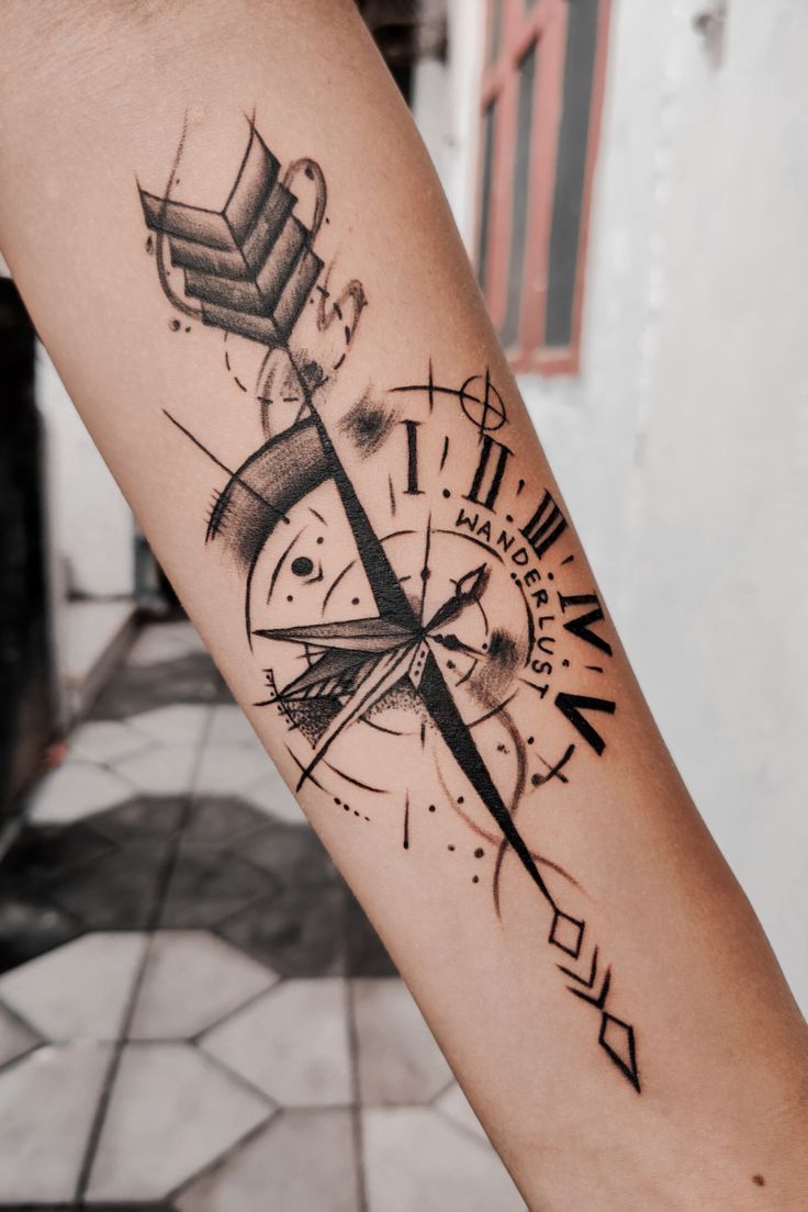 Male Tattoo Ideas Simple Compass Themed Ultracooltattoos Trendy Tattoos Popular Tattoos