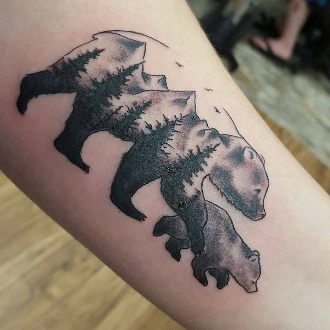 Mama Bear and Cubs Tattoo Designs: Symbolism and Significance