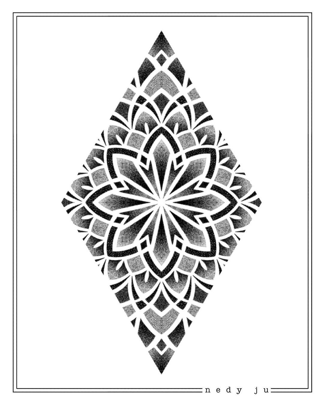 Mandala Geometric Tattoo Stencil Ideas for Stunning Designs