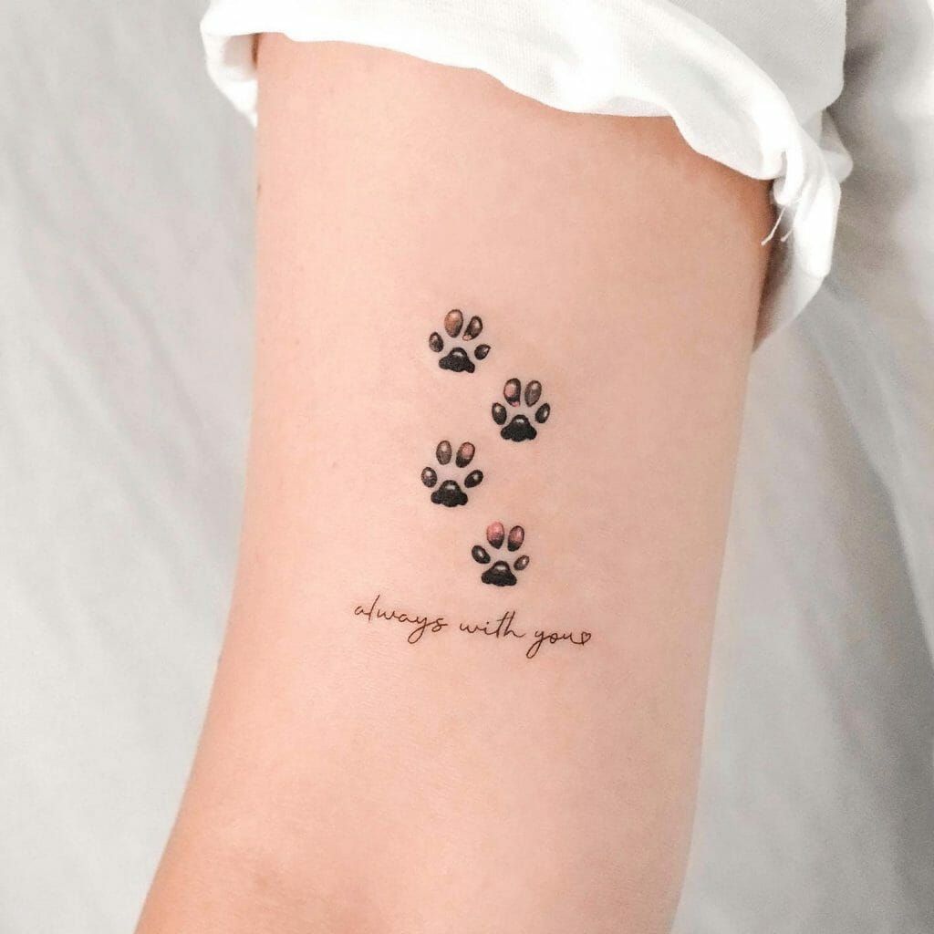 Cherishing Furry Friends: Memorial Paw Print Tattoo Ideas