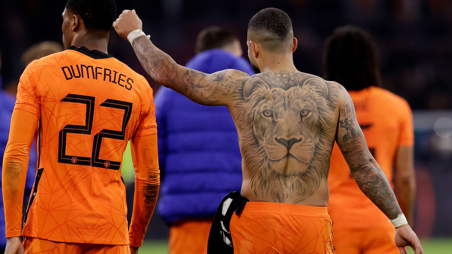 Memphis Depay Tattoo On His Back