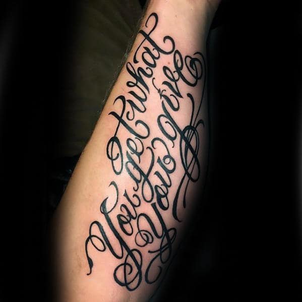 50 Inspiring Men's Forearm Tattoo Quotes