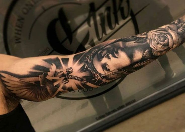 Mens Tattoo Inner Bicep Sleeve