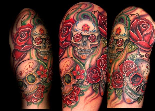 Mesmerizing Mexican Sugar Skull Tattoo Collection