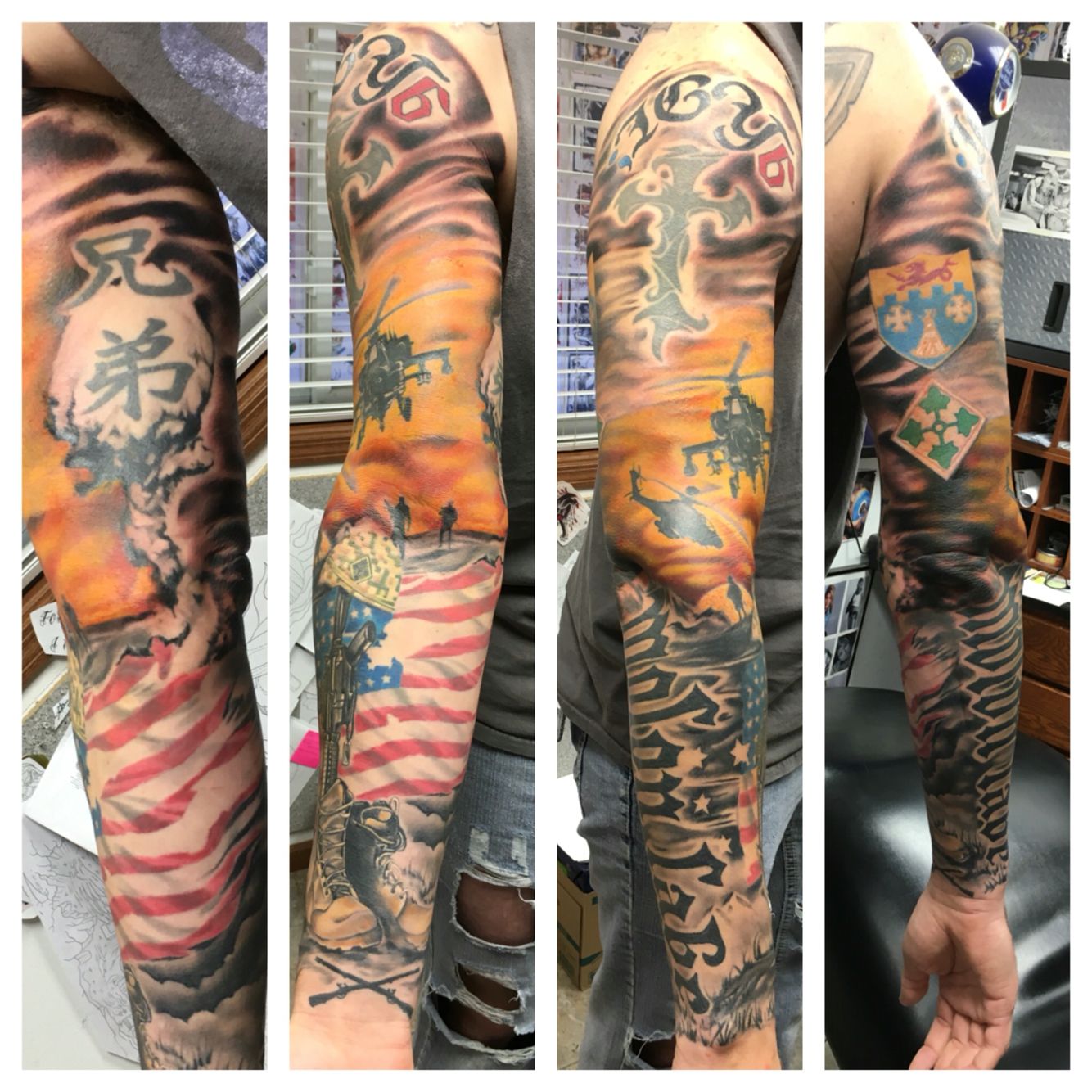 Top 10 Patriotic Military Sleeve Tattoo Designs