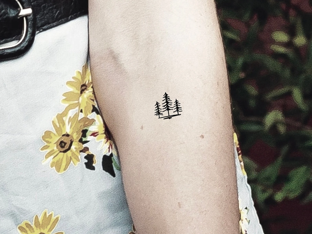 Minimalist Pine Tree Tattoo Symbol Of Serenity Strength