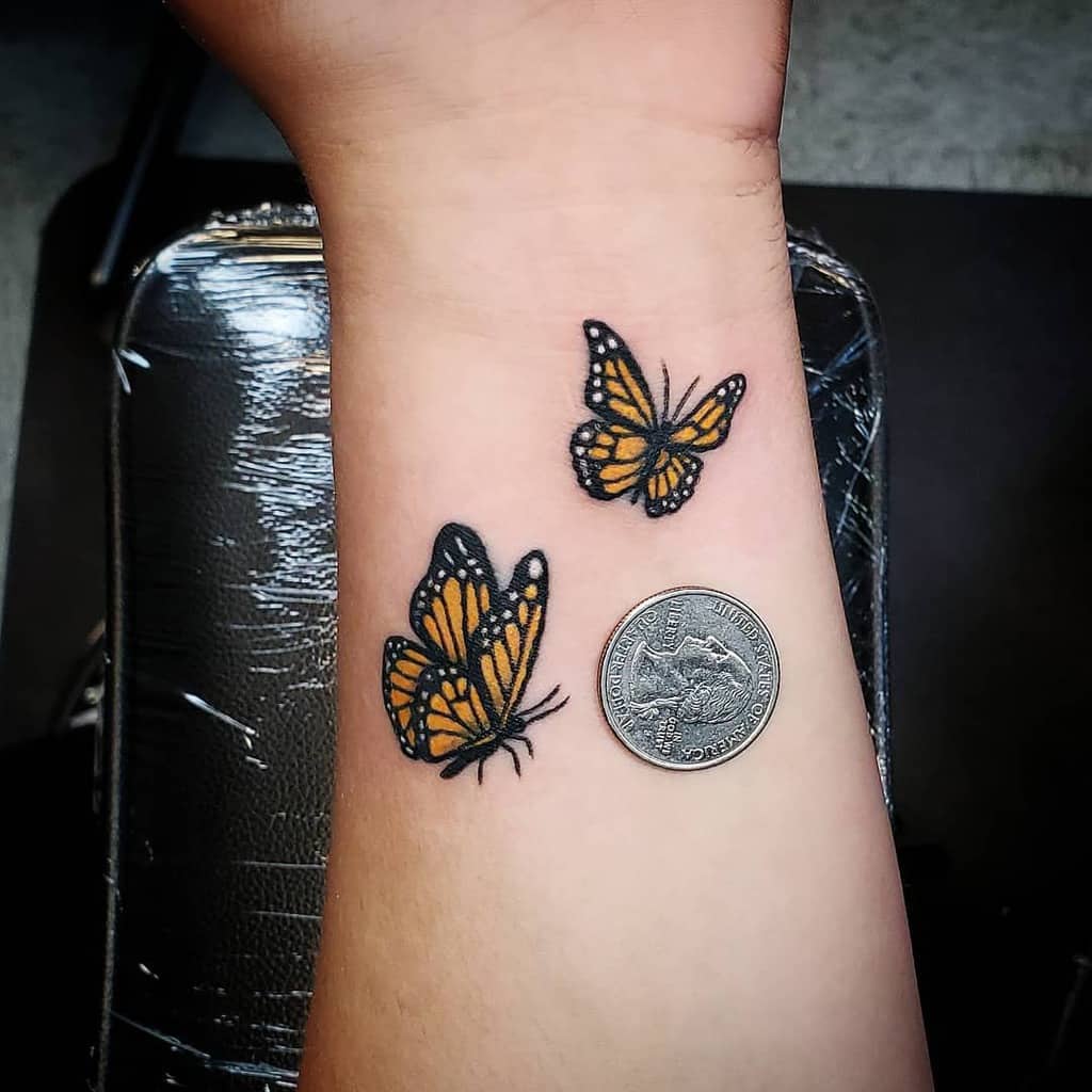 Monarch Butterfly Wrist Tattoos