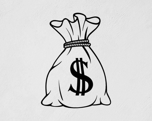 Money Bag Tattoo Stencil