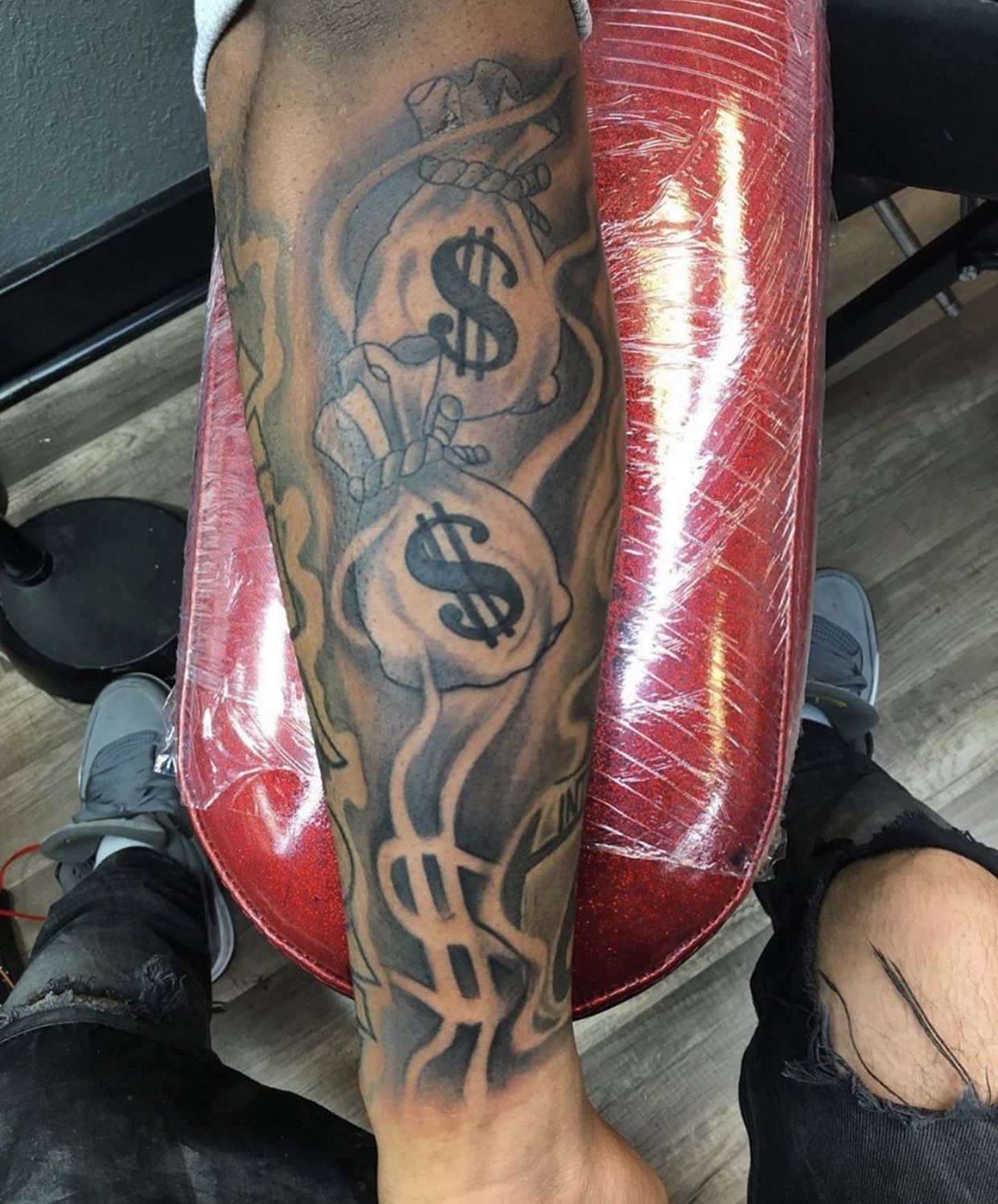 Money Tatts Sleeve Tattoos Gangsta Tattoos Forarm Tattoos