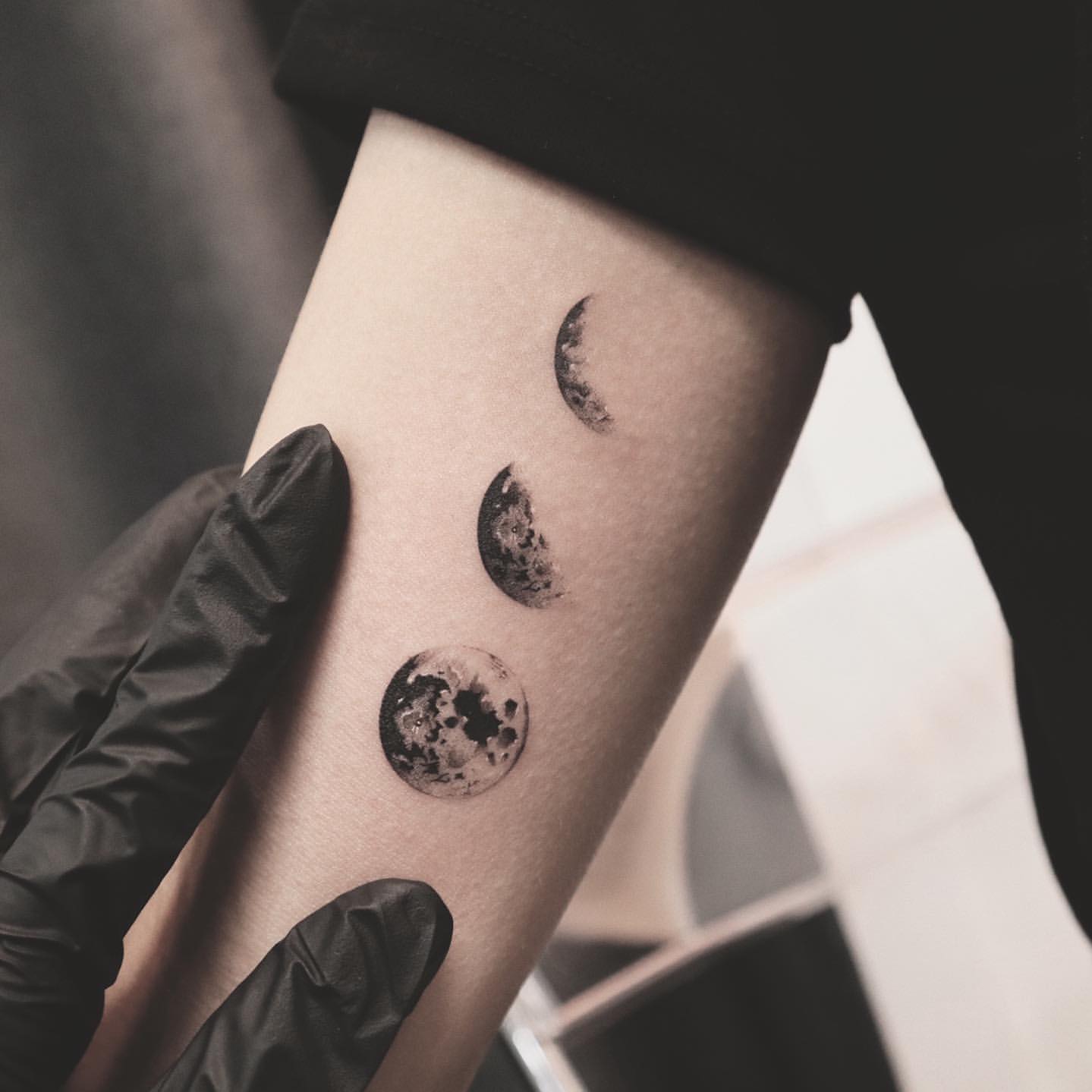 Moon Phases Done By Devon At Tattoo Abyss Book A Free Consultation At