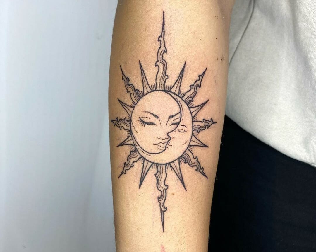 Moon Sun Tattoo Sun Tattoos Temporary Tattoos Celtic Tattoos Sleeve