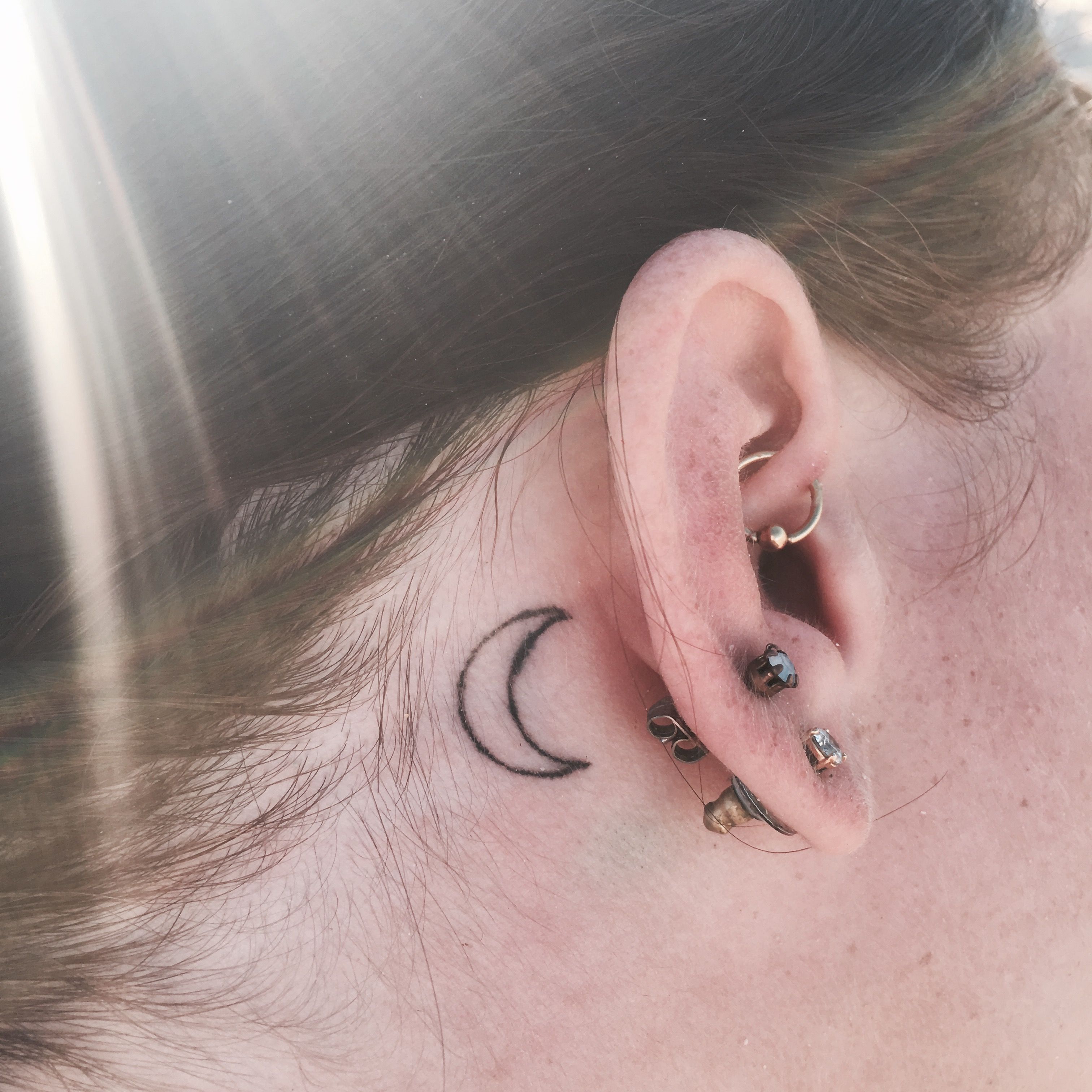 Moon Tattoo Behind Ear Meaning