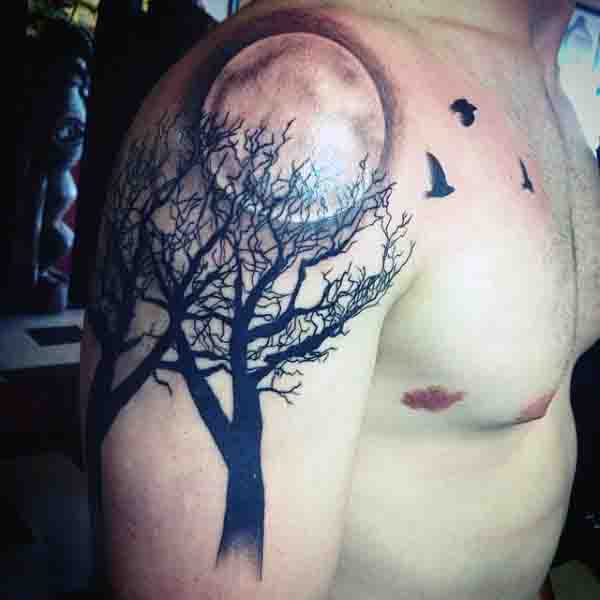 Moon Tattoo Designs for Men: Celestial Ink Inspiration