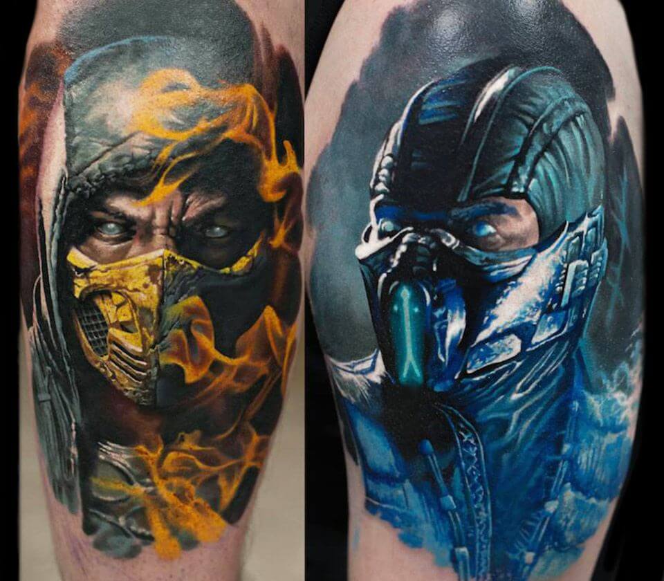 Mortal Kombat Tattoo By Denis Sivak Post 14422 Marvel Tattoos Tatoo 3D Tatuagem Mundo