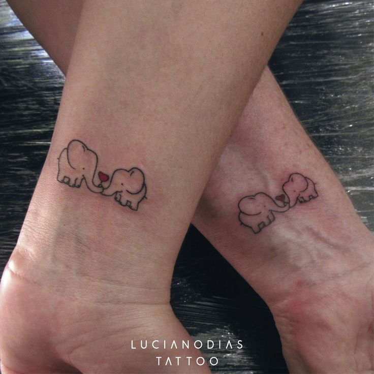 Mother And Daughter Elephant Tattoos Made By Me At The Black Box Studio