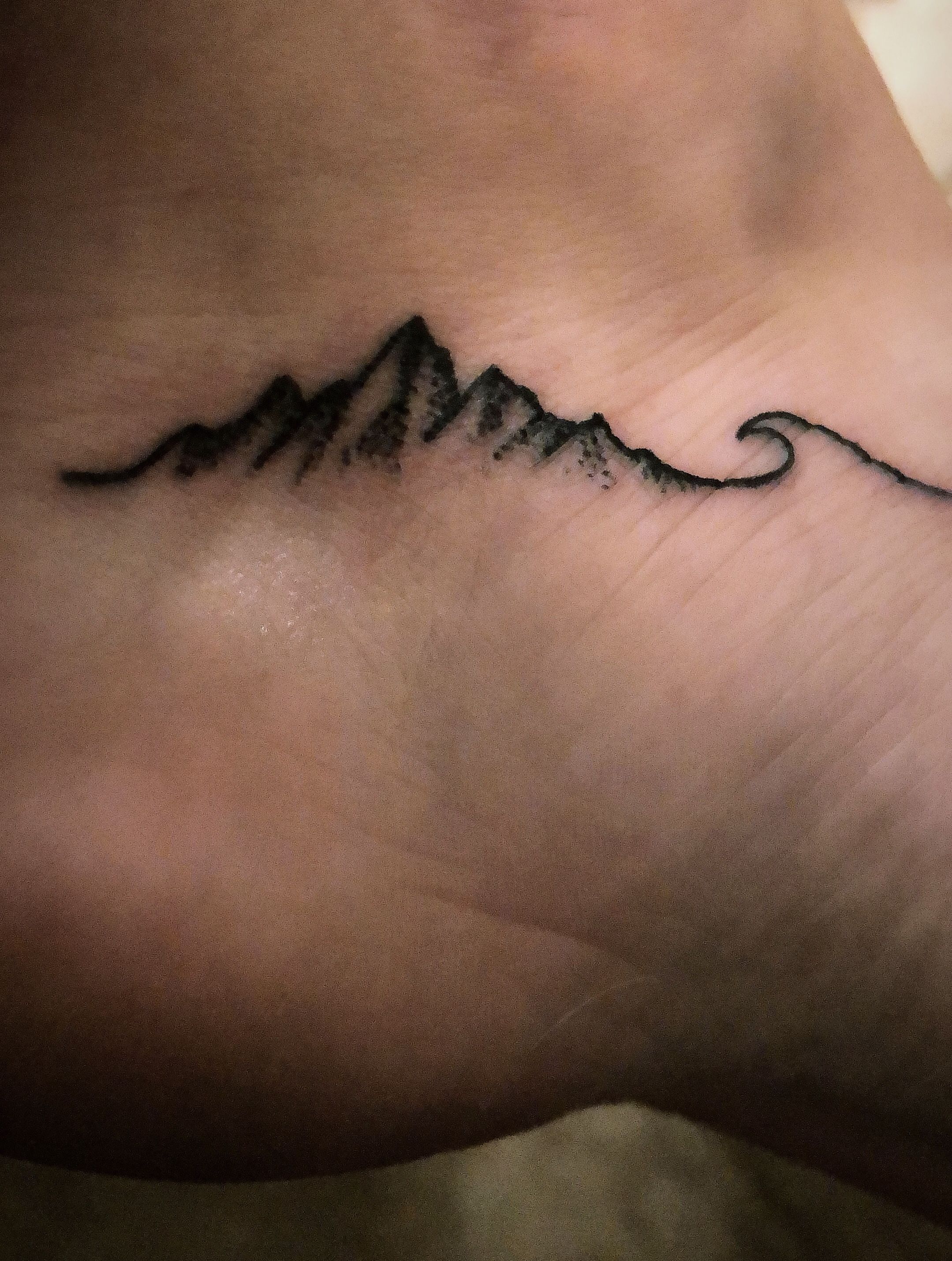 Mountain And Wave Tattoo Waves Tattoo Body Art Tattoos Wave Tattoo