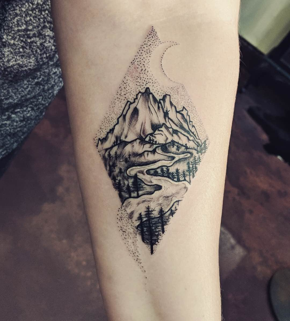 Mountain Tree Tattoo Tattoos Tree Tattoo Jesus Fish Tattoo