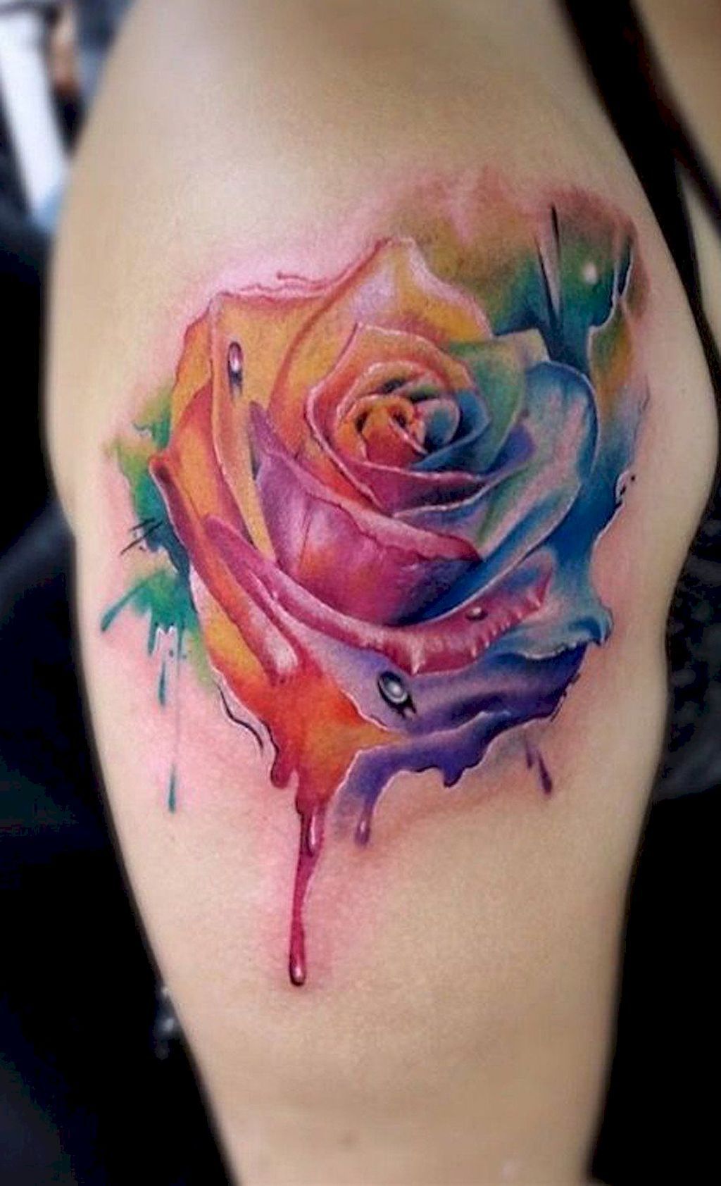 Vibrant Rainbow Rose Tattoo Ideas and Meanings