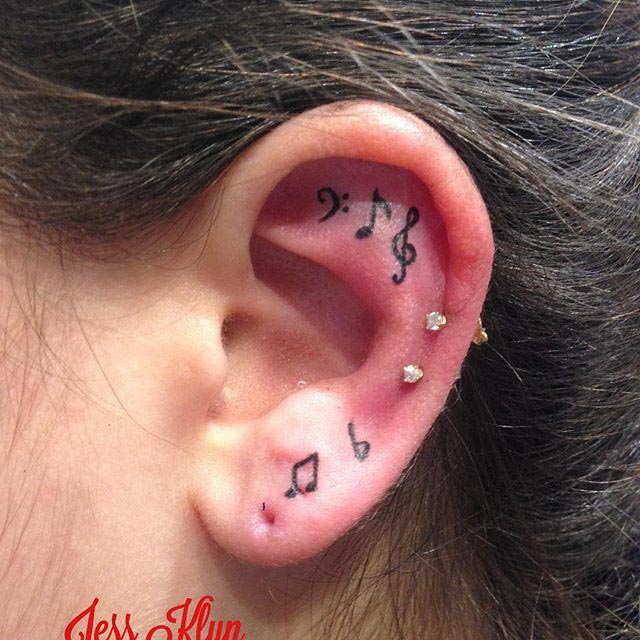 Music Note Tattoo Behind Ear Meltblogs