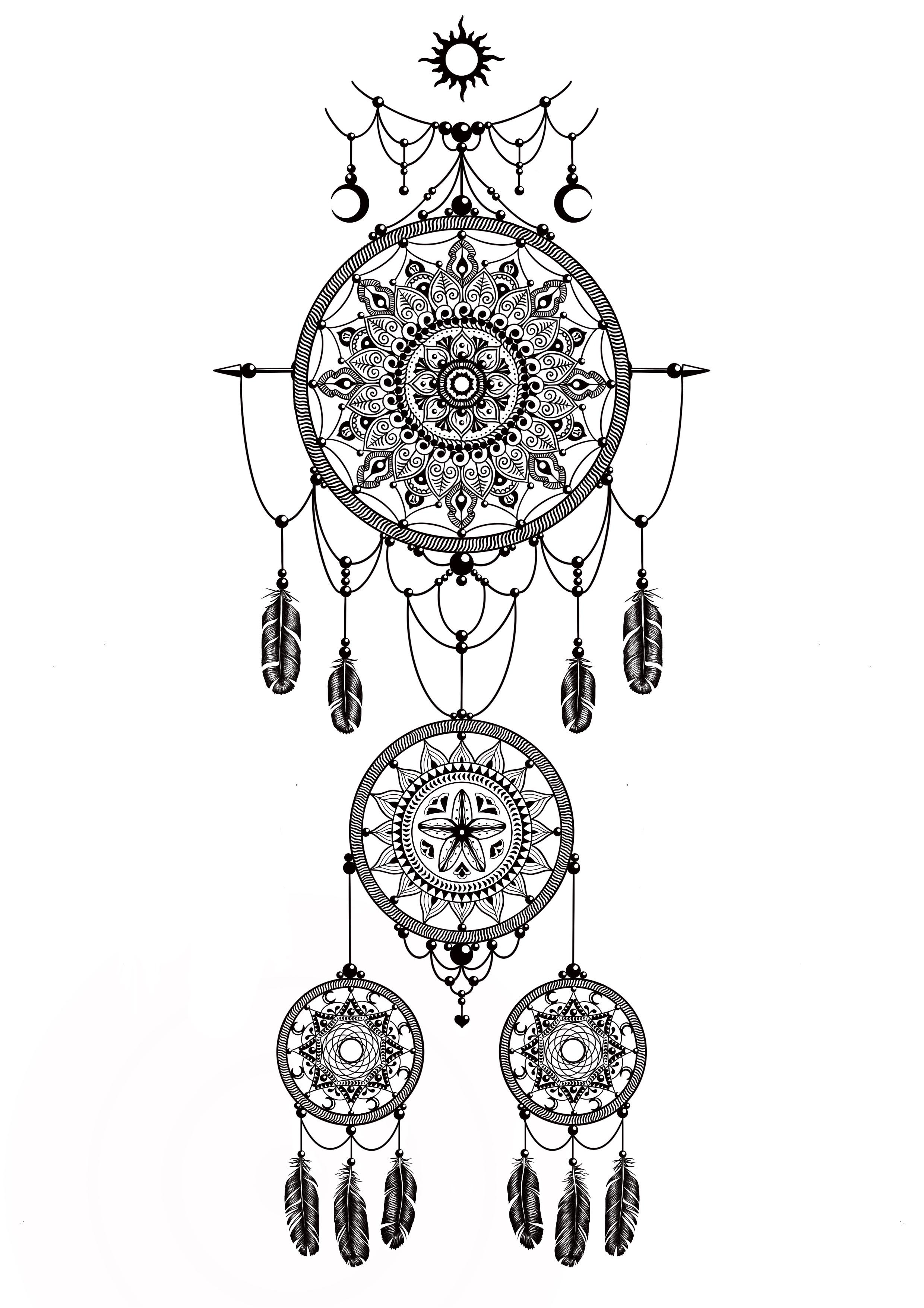 My First Dream Catcher Tattoo Design R Drawing