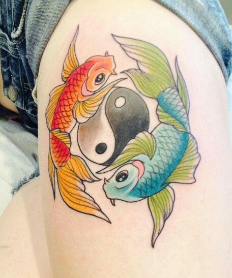 My Koi Pisces Yin Yang Tattoo Love It Can T Wait To Add To It