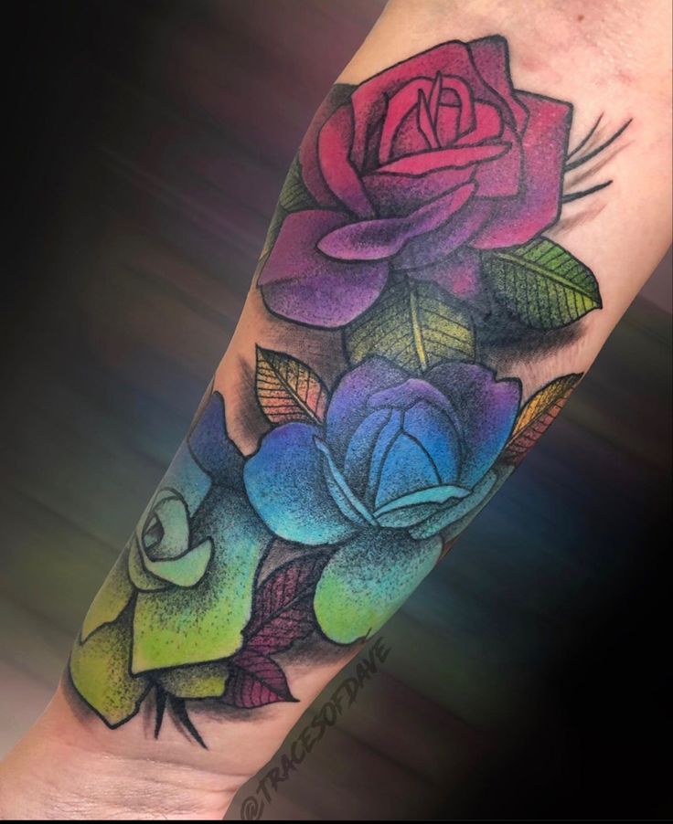 My New Tattoo Rainbow Tattoos Rose Tattoo Stencil Body Art Tattoos