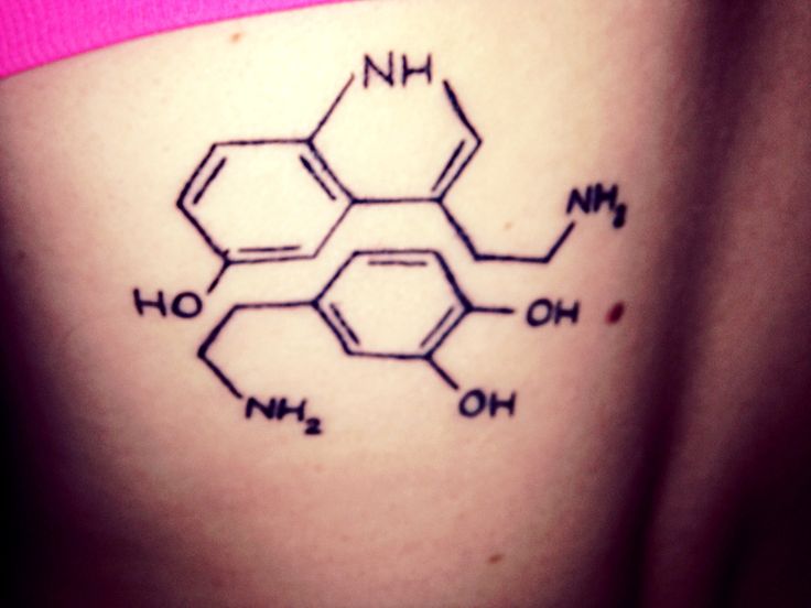 My Second Tattoo Chemical Structures For Serotonin And Dopamine