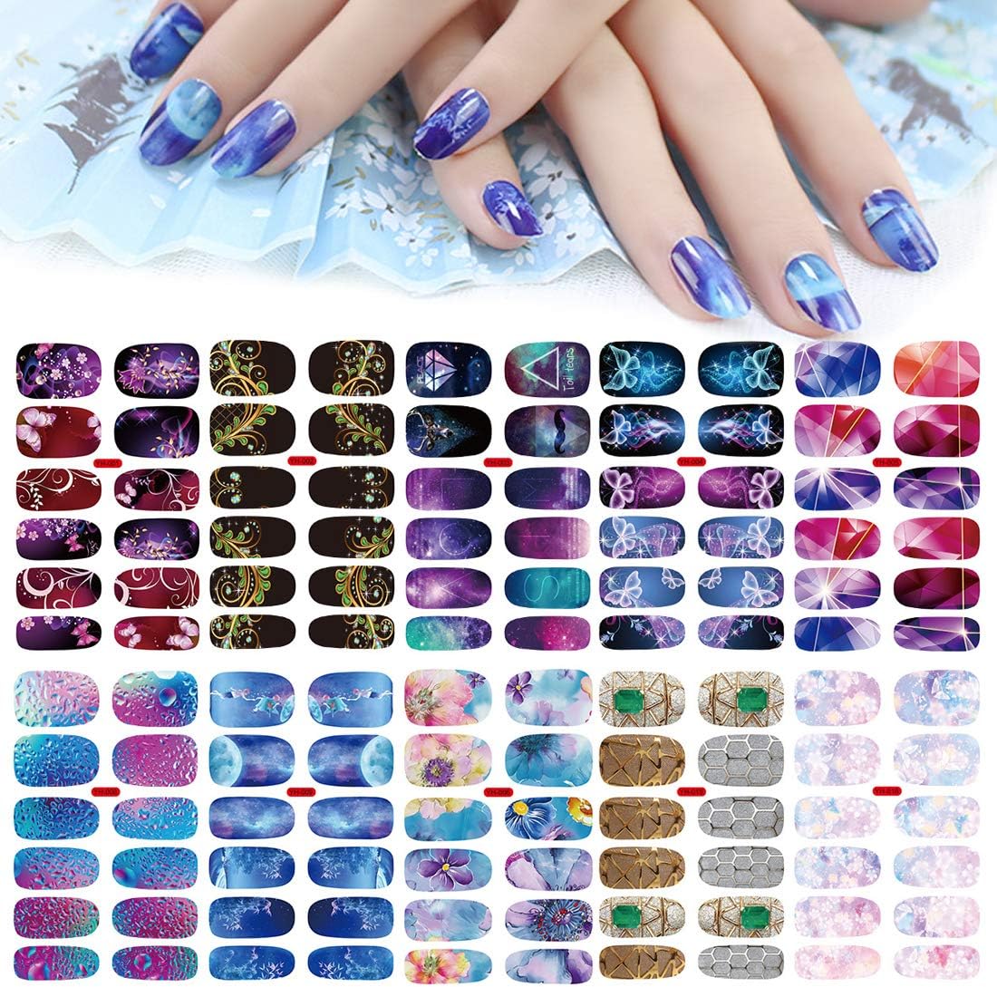 Nail Art Stickers Self Adhesive Diy Stylish Nail Wraps Full Etsy