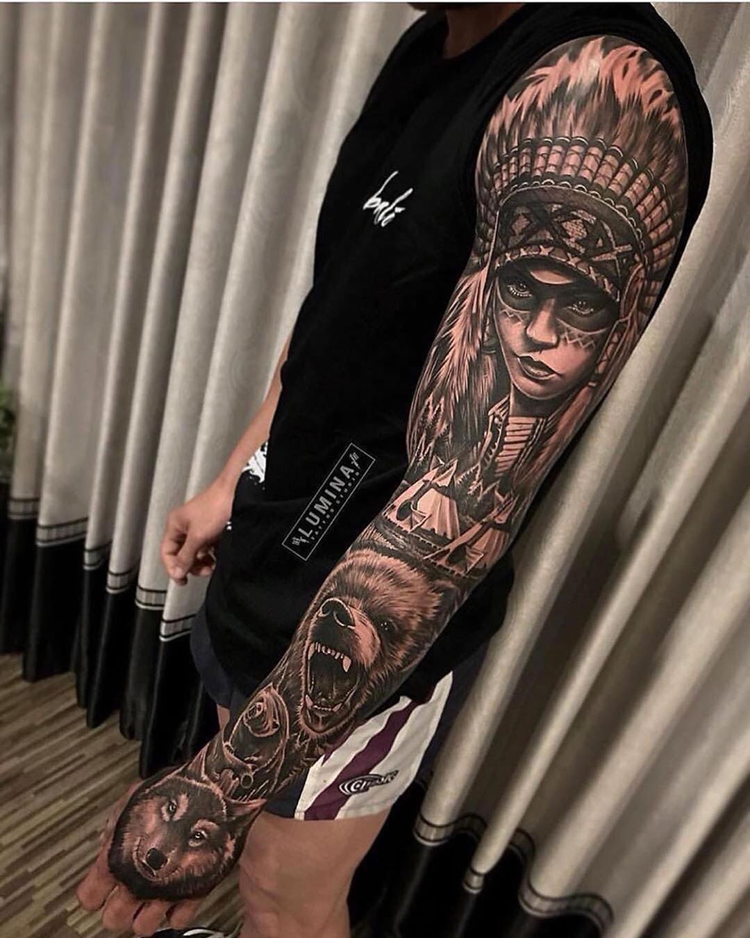 5 Stunning Native Indian Sleeve Tattoo Designs