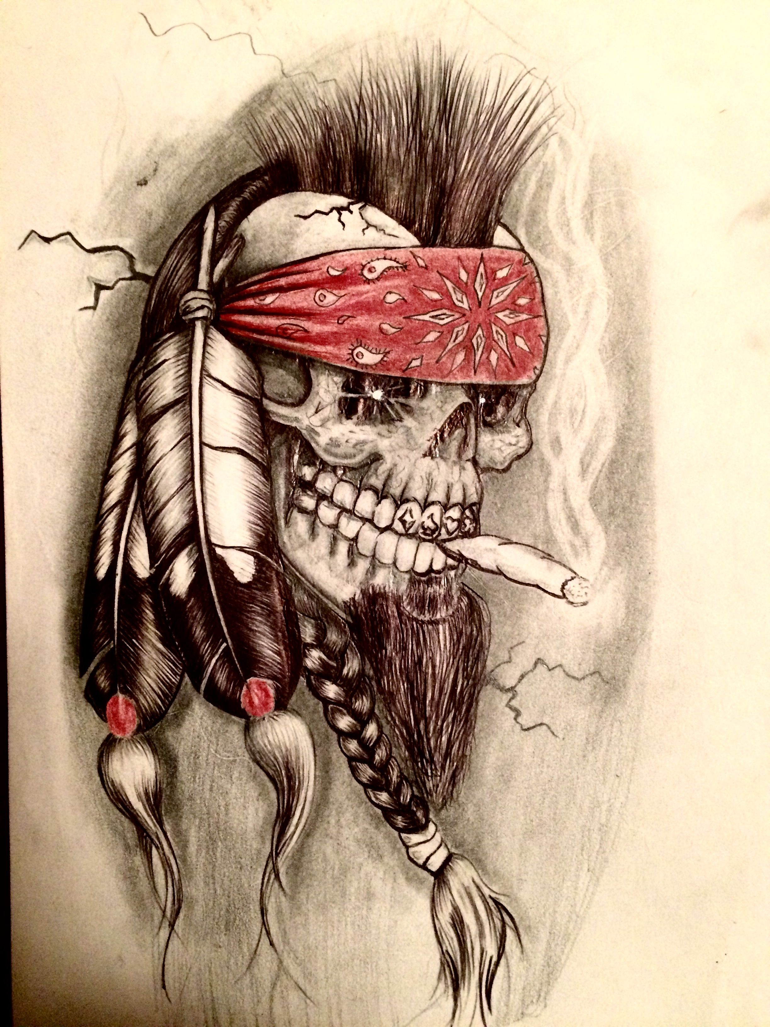 Native Skull Tattoo By Lucidpetroglyphs666 On Deviantart