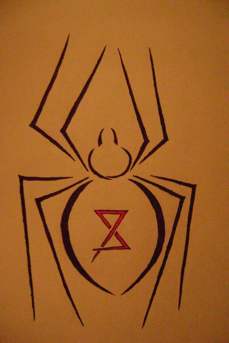 Nice And Simple Black Widow Tattoo Design Stencil Black Widow Tattoo