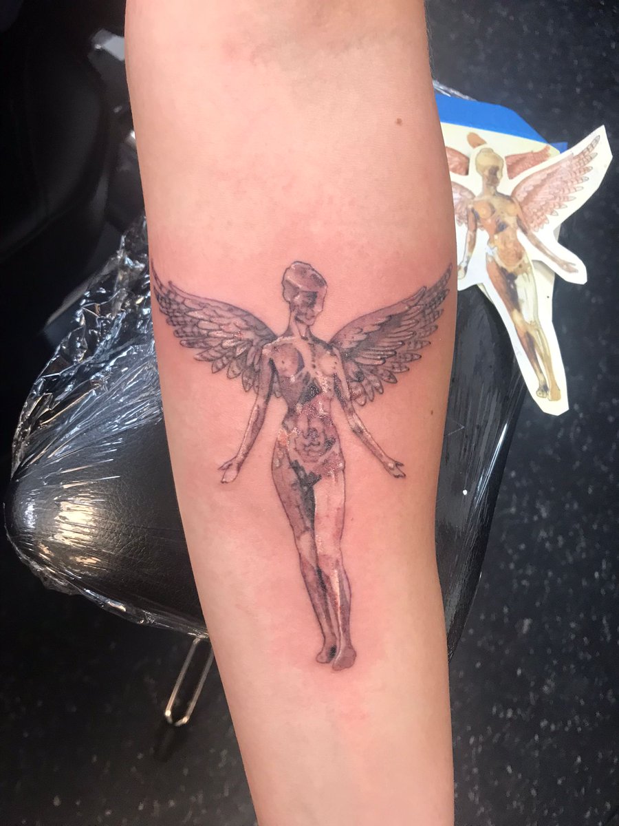 Nirvana In Utero Angel Tattoo Tattoos S Tattoo Tattoo Quotes